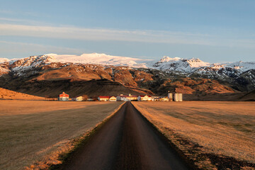 Ring road landscape in Iceland in winter
