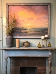 Brush-Stroke Seaview Sunsets: Vintage Painting of Cottage Memories with Oceanic Allure