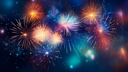 Fireworks background for celebration, holiday celebration concept