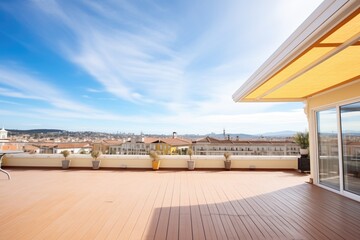 Fototapeta na wymiar mediterranean villa rooftop view