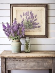 Classic Provence Lavender Art: Wildflower Purple Charm Vintage Art Print