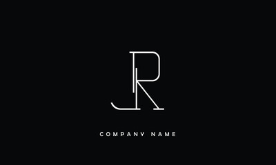 JR, RJ, J, R Abstract Letters Logo Monogram