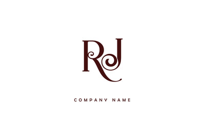 JR, RJ, J, R Abstract Letters Logo Monogram