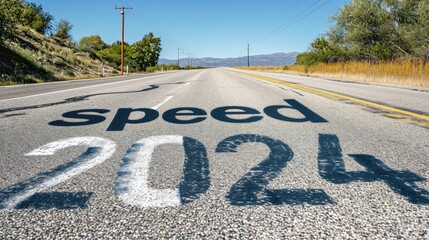 The beginning of the new year 2024. “Speed” heralds a dynamic coming year, like a highway with a clear and cloudless horizon. The concept of life here and now.