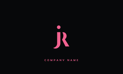 JR, RJ, J, R Abstract Letters Logo Monogram
