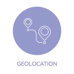 Geolocation outline icon.