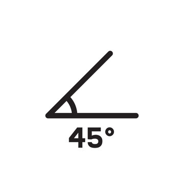 45 Degrees Angle icon 