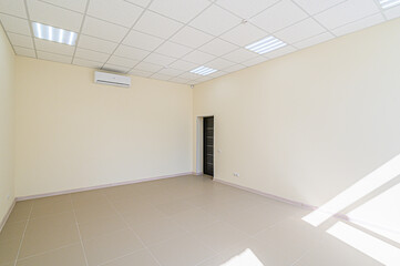 standard room interior apartment. view kind of decor home decoration in hostel house for sale. empty room renovated