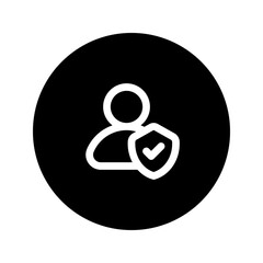 insurance agent line circular icon