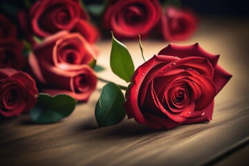 Valentine's Day Rose Design Elements
