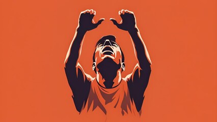 A person pacing back and forth their hands clenched in fists and their head hung low. Psychology art concept.