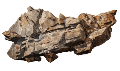 Rock isolated on transparent background.  3d rendering, 3d illustration.
