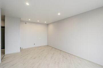 standard room interior apartment. view kind of decor home decoration in hostel house for sale. empty room renovated