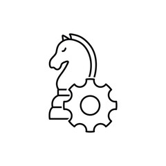 strategy icon vector chess horse icon