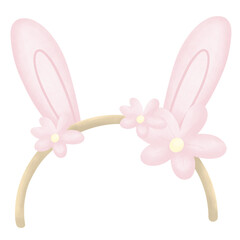 Rabbit ears headband with flower