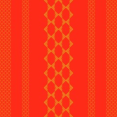 Draw yellow lines with red background, Design, Fabric patterns, Patterns for use as background.	
