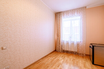 standard room interior apartment. view kind of decor home decoration in hostel house for sale. empty room renovated