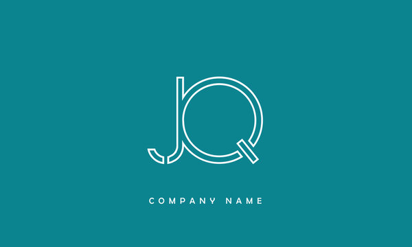 JQ, QJ, J, Q Abstract Letters Logo Monogram