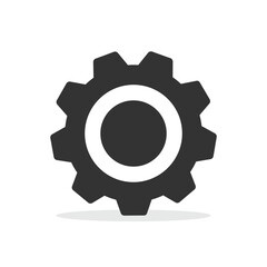 Gear icon simple silhouette flat style vector illustration.
