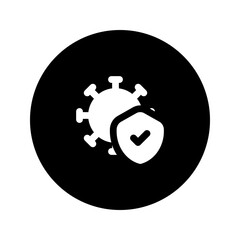 medical protection glyph circular icon