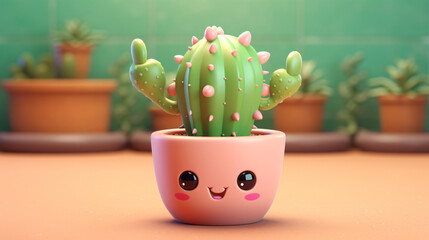 3D cute Cactus
