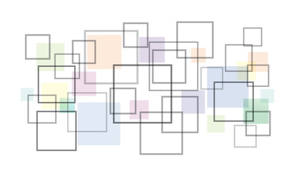 Abstract background with square shapes, concept of network. Vector illustration