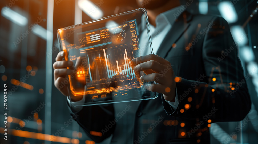 Aufkleber futuristic data analysis and visualization collection with professional touch – modern technology, g