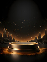 Podium, booth, stage, product background for product display, blank display