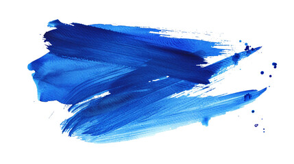 realistic blue paint brush strokes on transparent background. Dark blue paint line on white background., png - obrazy, fototapety, plakaty