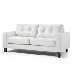 Nice small white couch image Generative AI