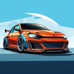 Fototapeta premium Nice vector polo cars images Generative AI