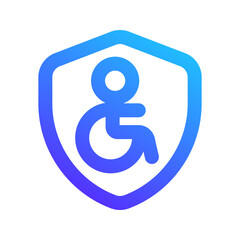 disability insurance gradient icon