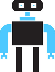 Obraz premium Robot Glyph Icon 