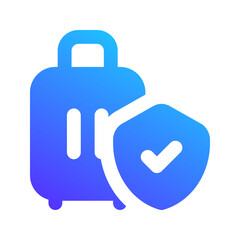 Obraz premium baggage gradient fill icon