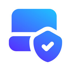 cyber attack gradient fill icon