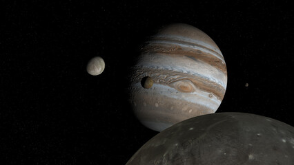 jupiter seen from ganimede moon © SN