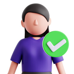 3D Illustration of Right Person Identification
