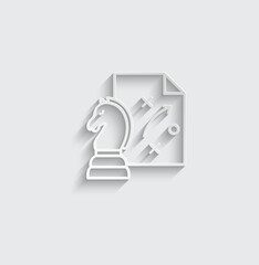 strategy icon vector chess horse icon