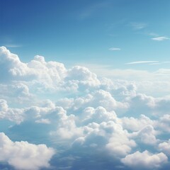 Open sky white clouds images Generative AI