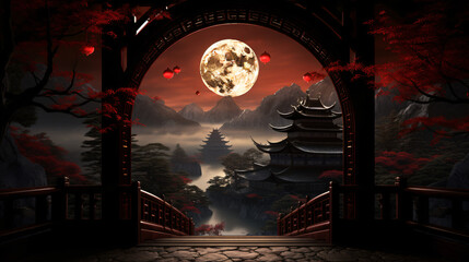 Chinese moon gate