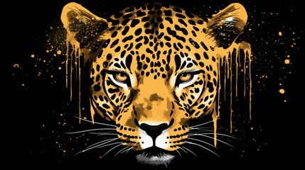 tiger on black background
