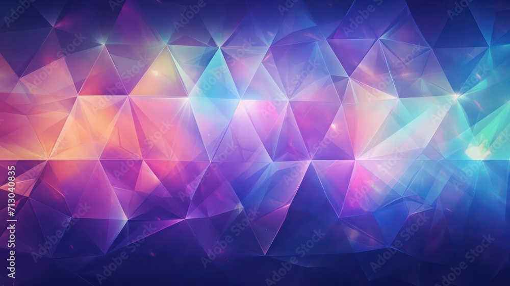 Poster abstract background with colorful triangles