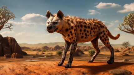 Spotted hyena - obrazy, fototapety, plakaty