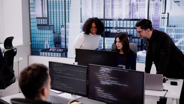 Business Team Working On Computer