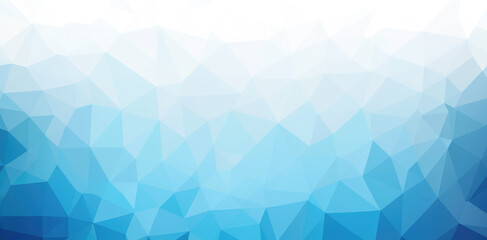 Blue White Polygonal Mosaic Background, illustration, Creative Business Design Templates. Blue Geometric Shape Pattern. Abstract Polygon Background. Technology Banner Wallpaper - obrazy, fototapety, plakaty