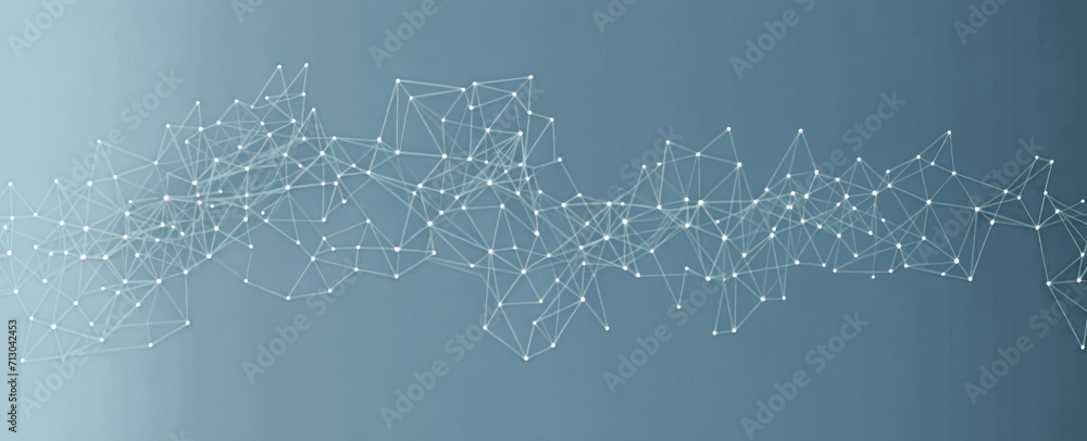 Poster Connect link background. global network technology concept. Network nodes plexus banner. Future perspective backdrop. Circle nodes and line elements