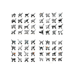 cart, icon, shopping, basket, buy, shop, vector, market, sale, set, symbol, business, sign, retail, store, button, shopping cart, trolley, illustration, commerce, web, add, design, icons, internet, ca