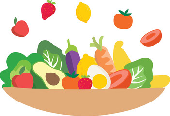 Healthy food bowl. Healthy lifestyle, world food day and vegan food concept