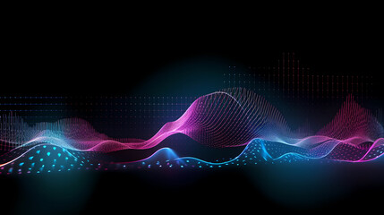 Technology abstract lines background and light effects, technology sense background