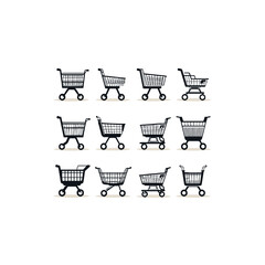 cart, icon, shopping, basket, buy, shop, vector, market, sale, set, symbol, business, sign, retail, store, button, shopping cart, trolley, illustration, commerce, web, add, design, icons, internet, ca